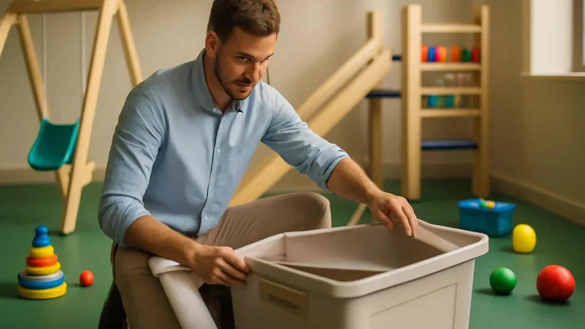 Una scatola per le costruzioni: come dividere pezzi piccoli e grandi