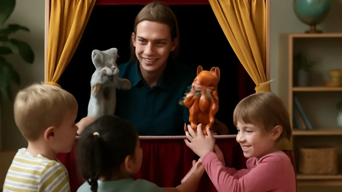 Un piccolo teatrino da una scatola: come decorarlo con i bambini