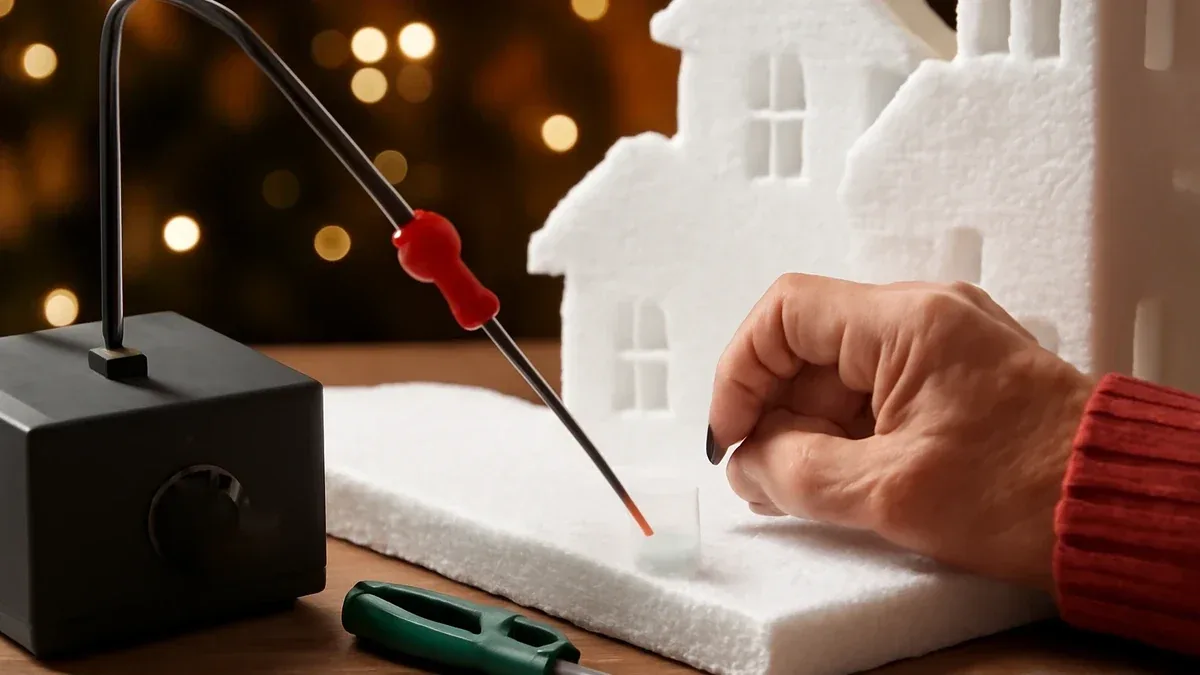 Un paesaggio invernale con cotone e cartoncino: idee per bambini